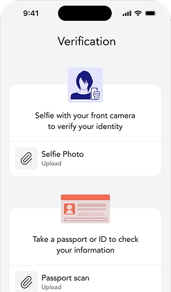 Identity verification screen